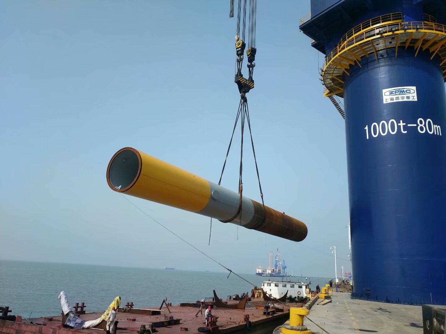 國華竹根沙H1#200MW海上風電場項目 單樁基礎按期交付完畢